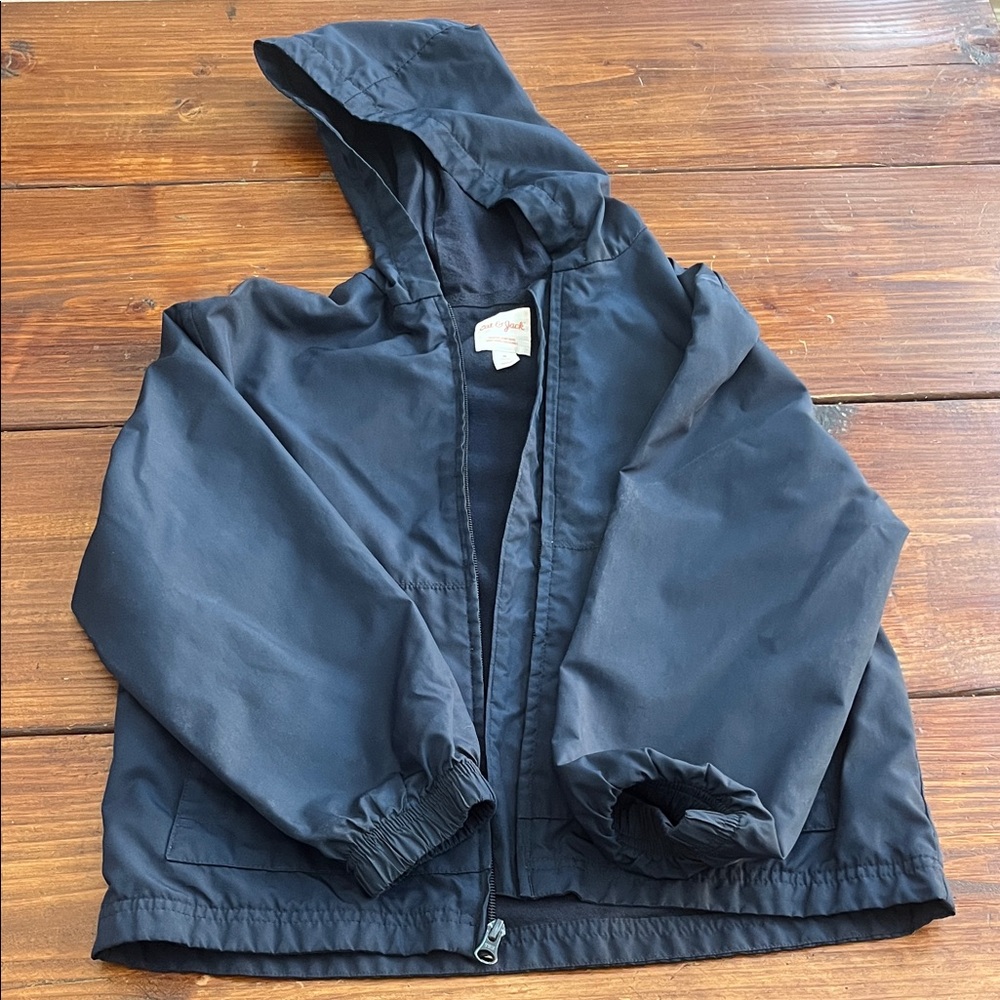 Kids Blue Hooded Windbreaker Jacket